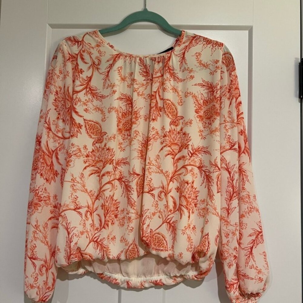 Tommy Hilfiger Red and Cream Floral Blouse